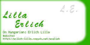 lilla erlich business card